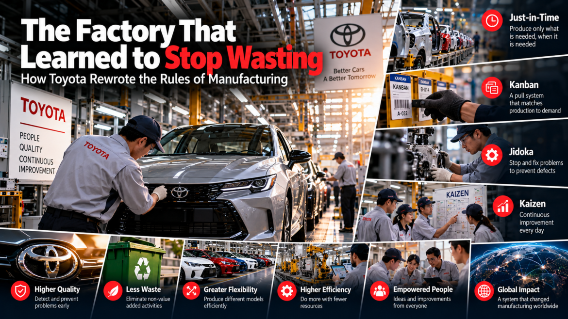 The Factory That Learned to Stop Wasting – How Toyota Rewrote the Rules of Manufacturing
